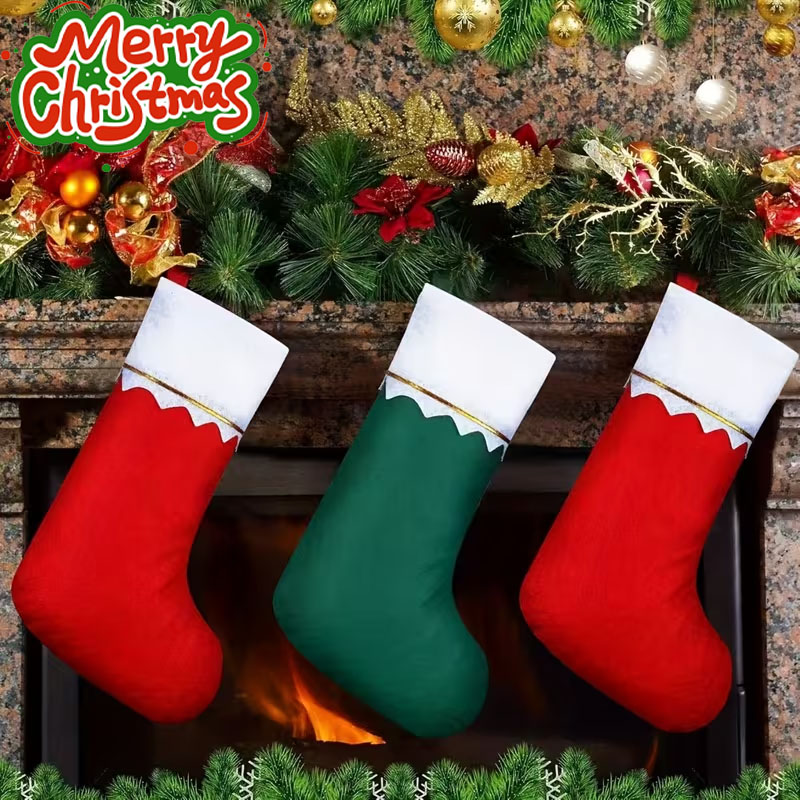Christmas Stocking Hanging - Набор из 12-24 рождественских носков-украшений для