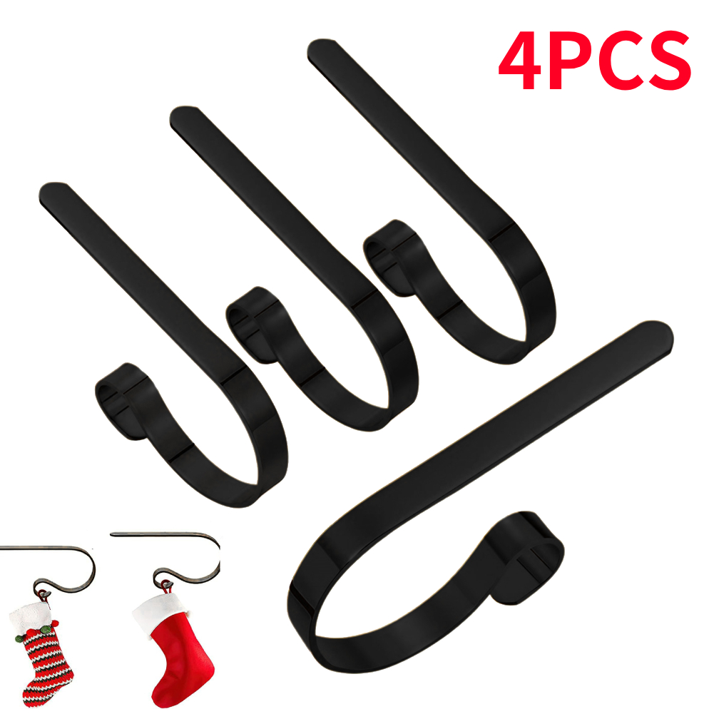 4 шт. черных железных крючков  – обзор и цена Christmas Stocking Hanging
