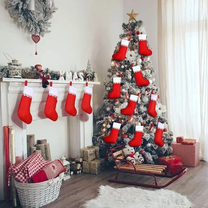 Набор из 12-24 рождественских  – обзор и цена Christmas Stocking Hanging